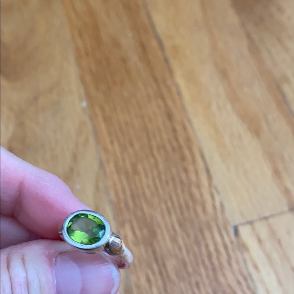 August birthstone white gold